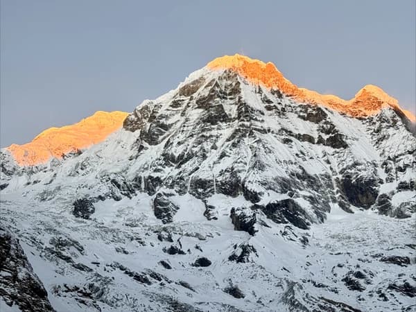 morning view of Annapurna I, the view from annapurna base cmap Nepal