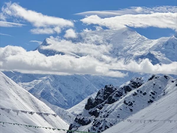 annapurna himalayas view from the thorong high camp nepal