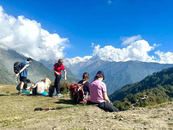 annapurna view and foggy from kimrong danda