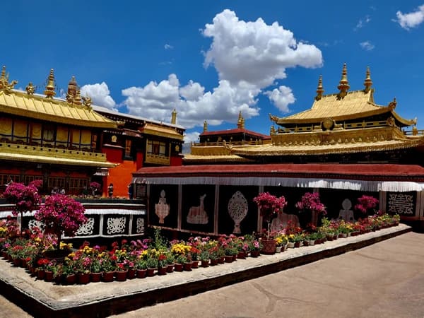 Golden roof temple in Lhasa Tibet