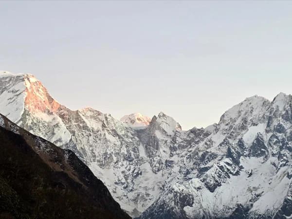 Manaslu trekking mountain view from trekking trail