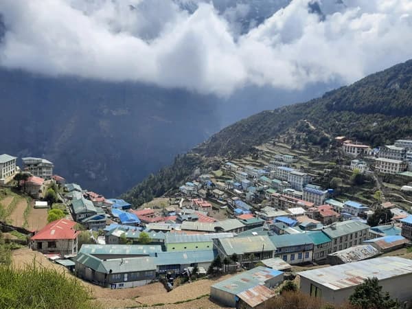 Namche bazaar the gateway to mount Everest trekking