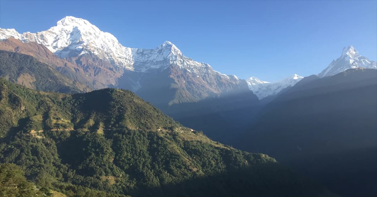annapurna south and hiunchuli view from ghandruk