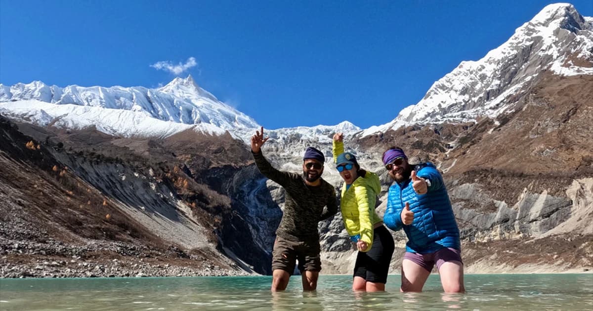 Birendra Tal Lake with Manaslu View