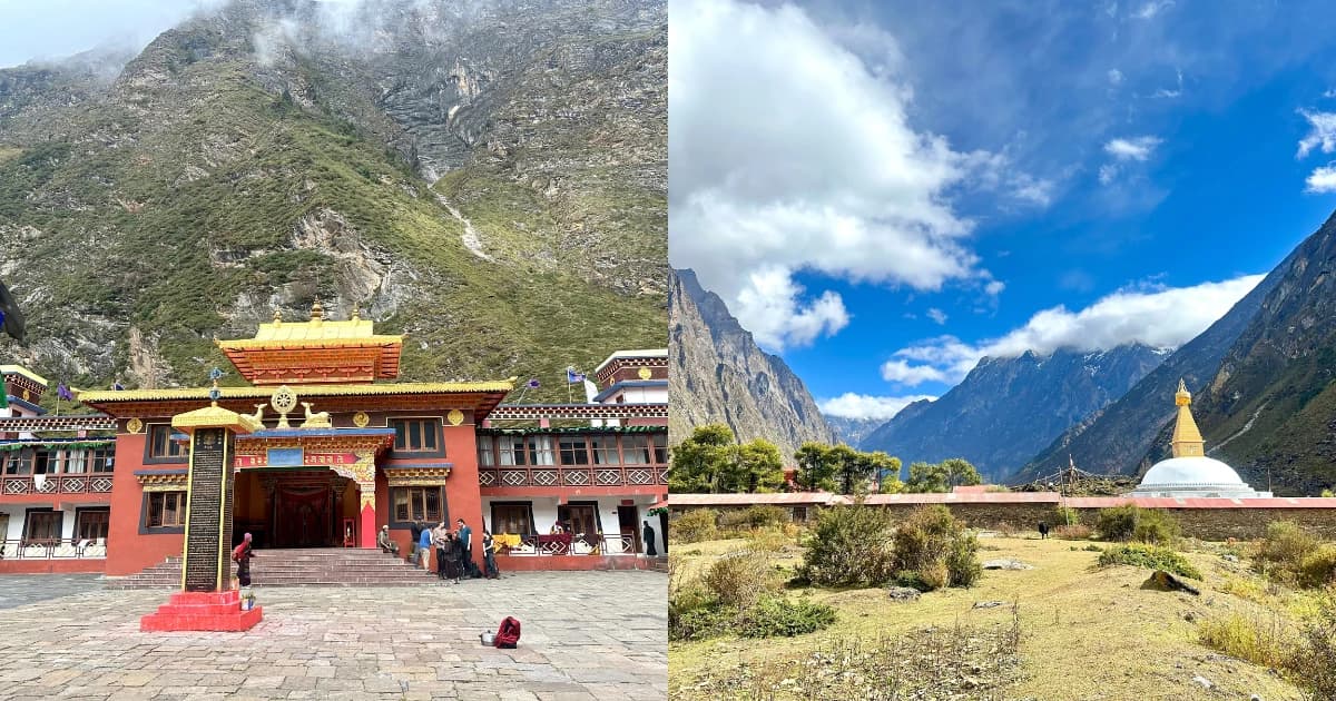 Rachen Gompa and stupa