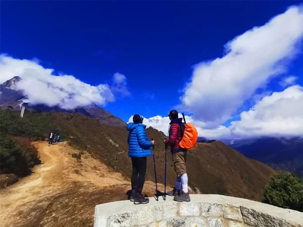 Enjoying The Mountain View Very Near To Everest View Hotel
