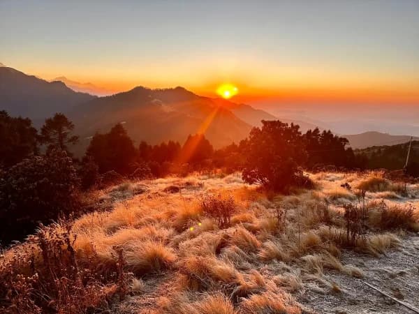 Morning Sunrise View Poon Hill Annapurna Hike